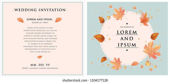 Wedding invitation design template