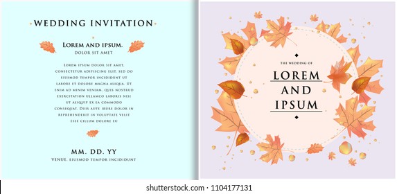 Wedding invitation design template