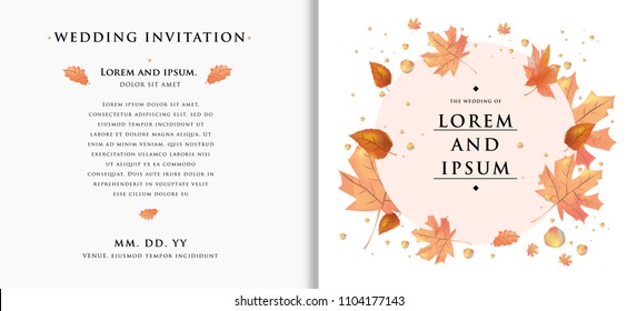 Wedding invitation design template