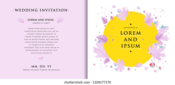 Wedding invitation design template