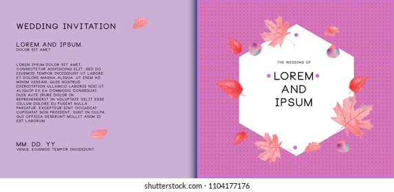 Wedding invitation design template