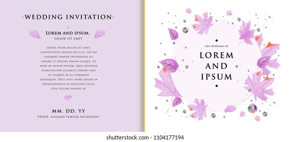 Wedding invitation design template