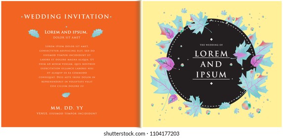 Wedding invitation design template