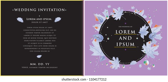 Wedding invitation design template
