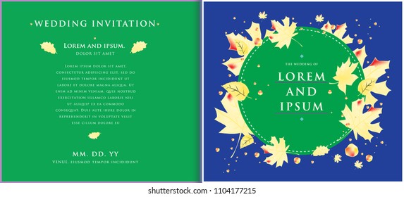 Wedding invitation design template