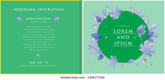 Wedding invitation design template