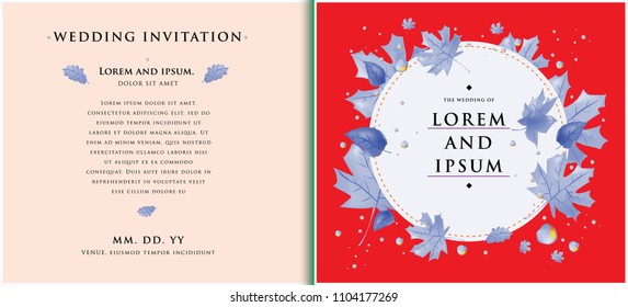 Wedding invitation design template