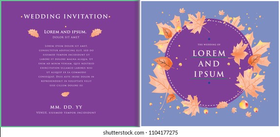 Wedding invitation design template