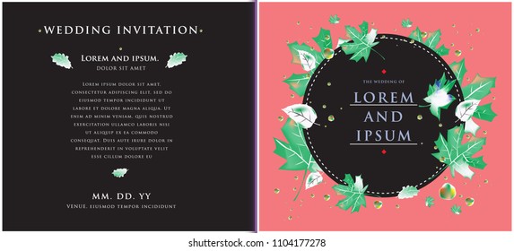 Wedding invitation design template