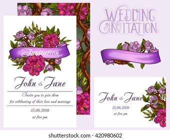 Wedding invitation design template