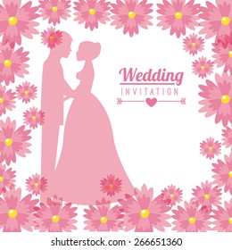 wedding invitation design, vector illustration eps10 graphic 