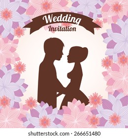 wedding invitation design, vector illustration eps10 graphic 