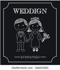 wedding invitation design, vector illustration eps10 graphic 