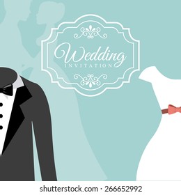 wedding invitation design, vector illustration eps10 graphic 