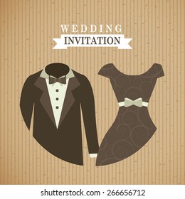 wedding invitation design, vector illustration eps10 graphic 