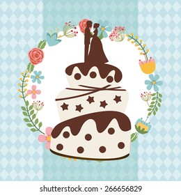 wedding invitation design, vector illustration eps10 graphic 