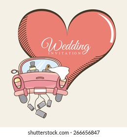 wedding invitation design, vector illustration eps10 graphic 