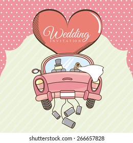 wedding invitation design, vector illustration eps10 graphic 