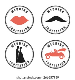 wedding invitation design, vector illustration eps10 graphic 