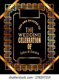 wedding invitation design, vector illustration eps10 graphic 