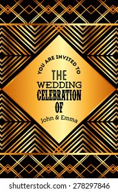wedding invitation design, vector illustration eps10 graphic 
