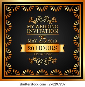 wedding invitation design, vector illustration eps10 graphic 