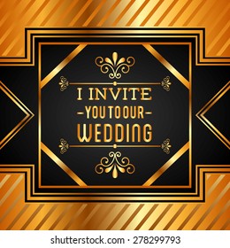 wedding invitation design, vector illustration eps10 graphic 