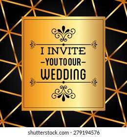 wedding invitation design, vector illustration eps10 graphic 