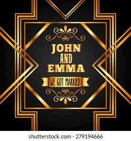 wedding invitation design, vector illustration eps10 graphic 