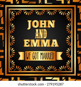 wedding invitation design, vector illustration eps10 graphic 