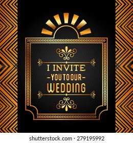 wedding invitation design, vector illustration eps10 graphic 