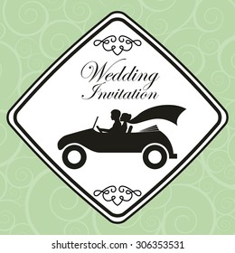 wedding invitation design, vector illustration eps10 graphic 