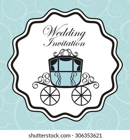 wedding invitation design, vector illustration eps10 graphic 