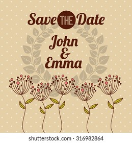 wedding invitation design, vector illustration eps10 graphic 