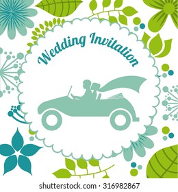 wedding invitation design, vector illustration eps10 graphic 