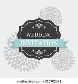 wedding invitation design, vector illustration eps10 graphic 