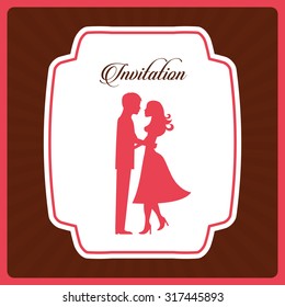 wedding invitation design, vector illustration eps10 graphic 