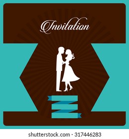 wedding invitation design, vector illustration eps10 graphic 