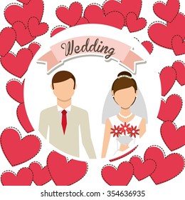 wedding invitation design, vector illustration eps10 graphic 