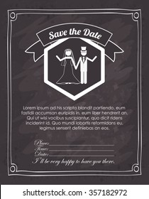wedding invitation design, vector illustration eps10 graphic 