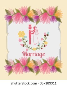 wedding invitation design, vector illustration eps10 graphic 