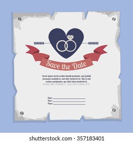 wedding invitation design, vector illustration eps10 graphic 