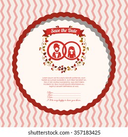 wedding invitation design, vector illustration eps10 graphic 