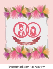 wedding invitation design, vector illustration eps10 graphic 