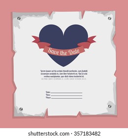 wedding invitation design, vector illustration eps10 graphic 