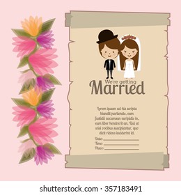wedding invitation design, vector illustration eps10 graphic 