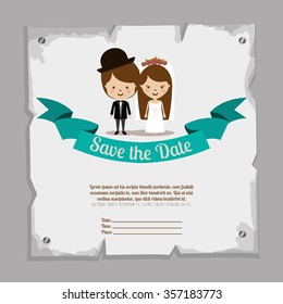 wedding invitation design, vector illustration eps10 graphic 
