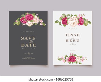 wedding invitation designs with floral wreath