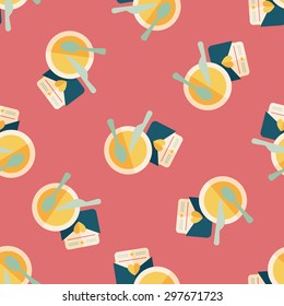 wedding invitation and dishware flat icon,eps10 seamless pattern background