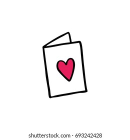 wedding invitation doodle icon